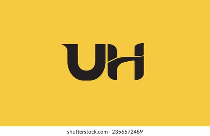 UH ,HU Abstract letters Logo monogram