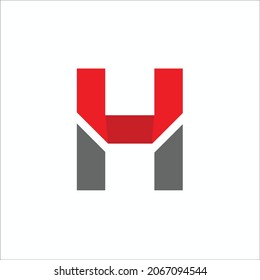 UH HU initial logo vector image