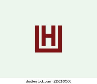 UH HU logo design vector template