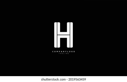 UH HU U AND H Abstract initial monogram letter alphabet logo design