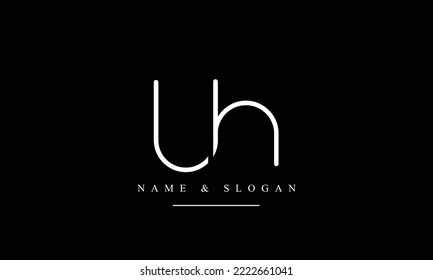 UH, HU, U, H abstract letters logo monogram