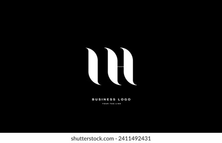  UH, HU, U, H, Abstract Letters Logo Monogram