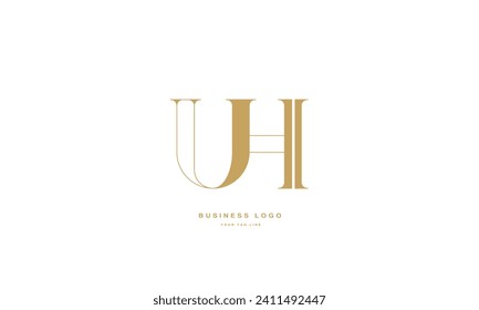  UH, HU, U, H, Abstract Letters Logo Monogram