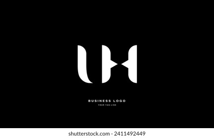  UH, HU, U, H, Abstract Letters Logo Monogram