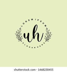 UH Initial beauty floral logo template