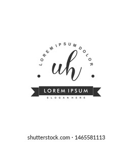 UH Initial beauty monogram logo vector