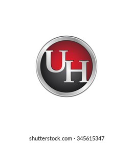 Uh Initial Circle Logo Red Stock Vector (Royalty Free) 345615347 ...