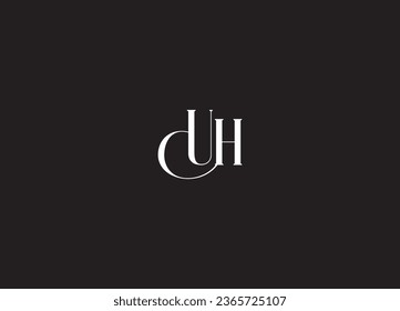 UH  initial handwriting logo design and monogram logo