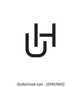 UH initial letter logo template vector icon design