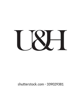 U&H Initial logo. Ampersand monogram logo