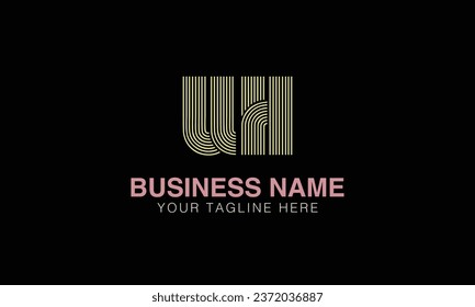 UH initial logo | initial based abstract modern minimal creative logo, vector template image. luxury logotype , real estate homie . typography . initials 