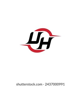 UH initial logo cool and stylish concept for esport or gaming logo as your inspirational
