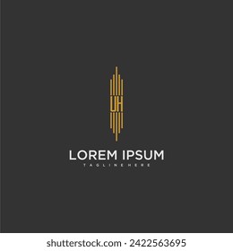 UH initial monogram business logo