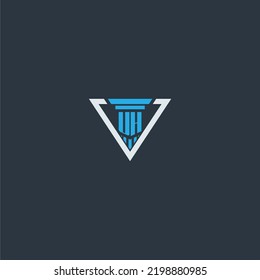 UH initial monogram for lawfirm logo ideas with creative polygon style design