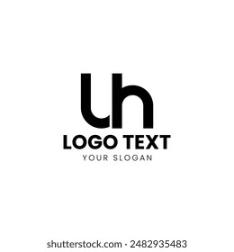 UH Letter Initial Logo Design Vector
