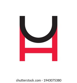 Logo-Design des UH-Briefes, Vektorgrafik