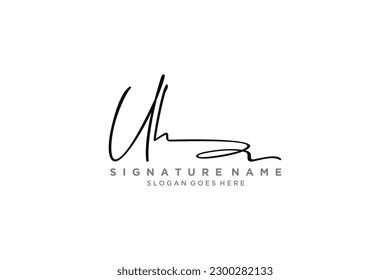 UH Letter Signature Logo Template elegant design logo Sign Symbol template vector icon