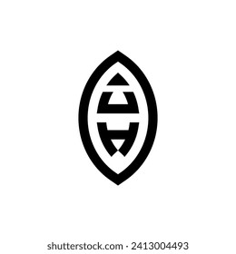 Geometrisches UH-Monogramm mit hochwertigem professionellem Design, das gut gedruckt werden kann