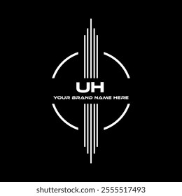 UH logo design, UH simple and modern logo. UH luxurious alphabet design

