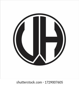 Uh Logo Monogram Circle Piece Ribbon Stock Vector (Royalty Free ...