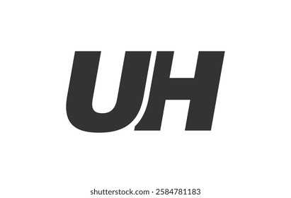 UH Techno Editable Font Logo For Corporate Branding. Bold, Futuristic Design With Unique Typographic Ideas. Minimal Custom Type And Dynamic Letter Variations For Promotion, Printing, And Book Titles