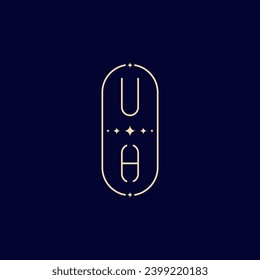 UH wedding lie monogram with high quality professional design that will print well across any print media
