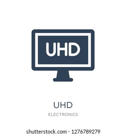 uhd icon vector on white background, uhd trendy filled icons from Electronics collection, uhd vector illustration