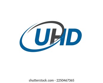 UHD letter creative modern elegant swoosh logo design