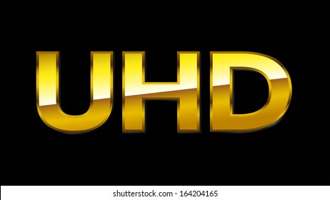 UHD Sign (Gold) | EPS10 Vector