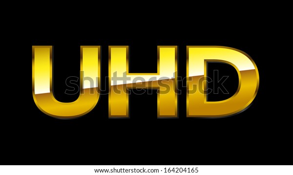 UHD Sign (Gold) | EPS10\
Vector