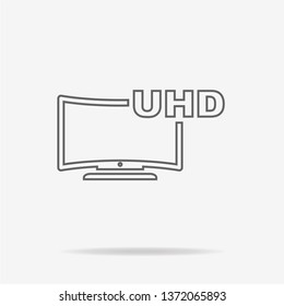 Uhd tv icon. Vector concept illustration for design.