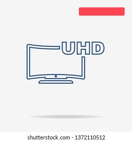 Uhd tv icon. Vector concept illustration for design.
