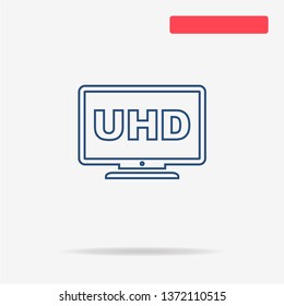 Uhd tv icon. Vector concept illustration for design.