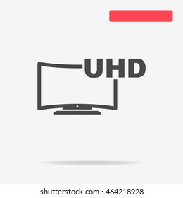 Uhd tv icon. Vector concept illustration for design.