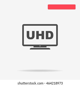 Uhd tv icon. Vector concept illustration for design.