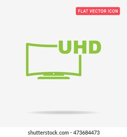 Uhd tv icon. Vector concept illustration for design.