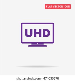 Uhd tv icon. Vector concept illustration for design.