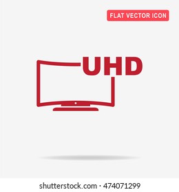 Uhd tv icon. Vector concept illustration for design.