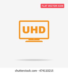 Uhd tv icon. Vector concept illustration for design.