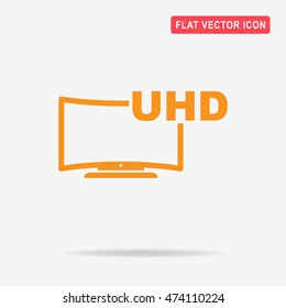 Uhd tv icon. Vector concept illustration for design.