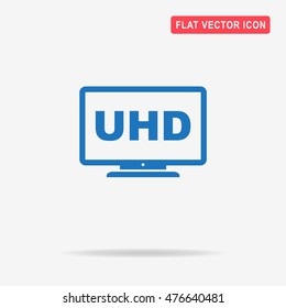 Uhd tv icon. Vector concept illustration for design.