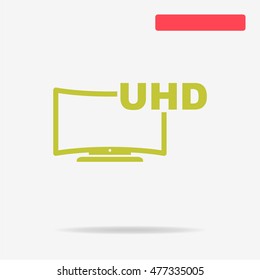 Uhd tv icon. Vector concept illustration for design.