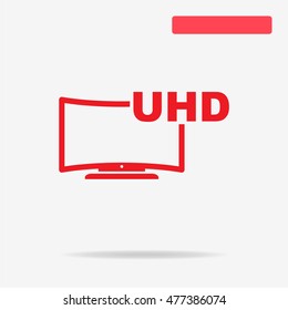 Uhd tv icon. Vector concept illustration for design.