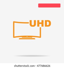 Uhd tv icon. Vector concept illustration for design.