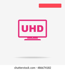 Uhd tv icon. Vector concept illustration for design.