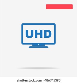 Uhd tv icon. Vector concept illustration for design.