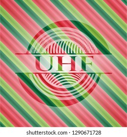 UHF christmas badge background.