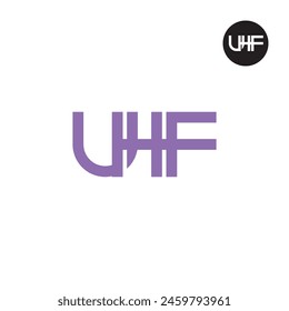 UHF-Logo-Buchstabe Monogramm Design