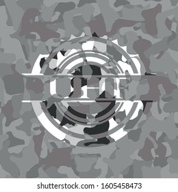 UHF on grey camo texture