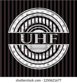 UHF silver emblem